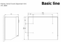 Handtuchspender klein Edelstahl - Basic line