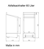 Abfallsackhalter 60 Liter Edelstahl