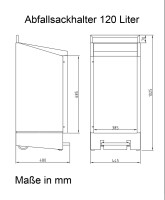 Abfallsackhalter 120 Liter Edelstahl