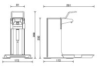 Desinfektion/Seifenpender Tischmodell mit Tropfschale