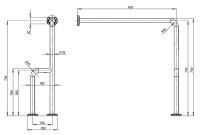 Wand-Bodenhaltegriff mit extra Stützstange rechts...
