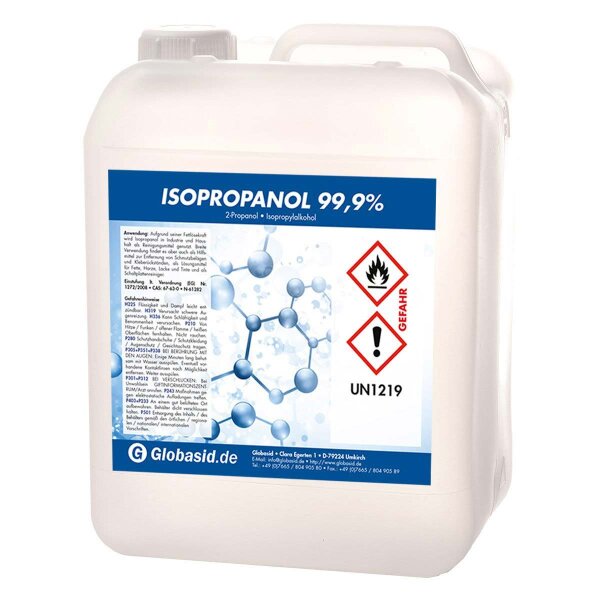 15 x 10 L Isopropanol 99,9% auf Palette