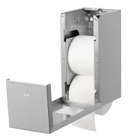 Q-Design Toilettenpapier-Spender Edelstahl, 2-Rollen