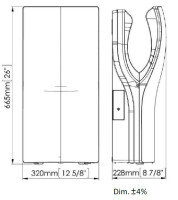 Händetrockner elektrisch weiss, Twinflow